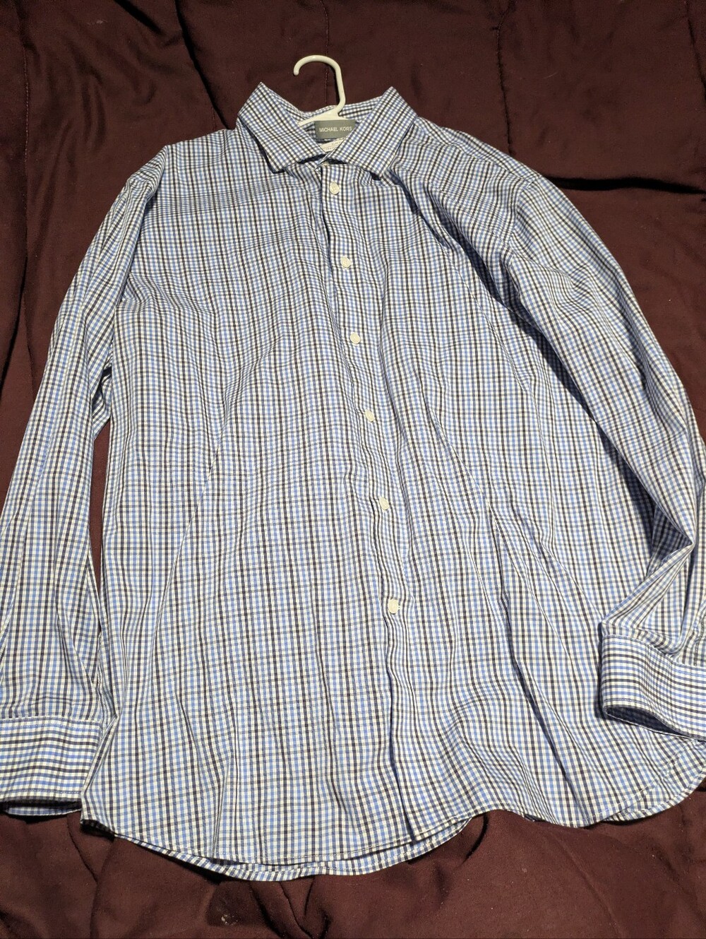 Michael Kors 2X Blue Check Button Down -‎ BUNDLE & SAVE! 🔥
